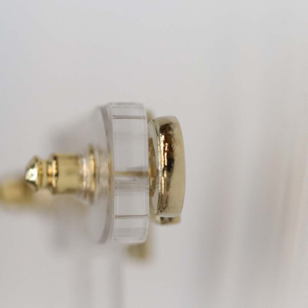 Chanel Earrings Rhinestone Gold-Tone #243974C12B - Picture 4 of 5